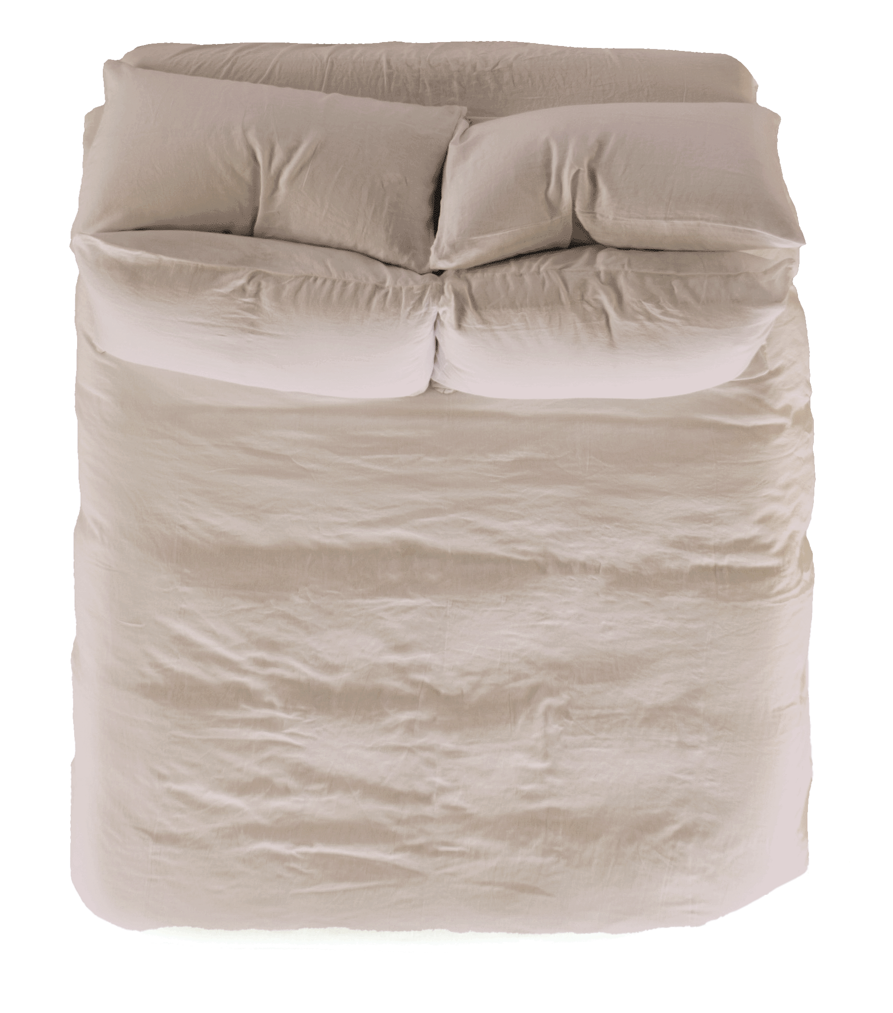 Vintage Linen Pillowcase Pair - Oat