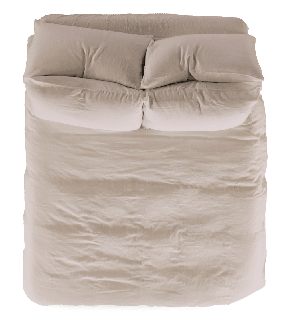 Vintage Linen Pillowcase Single - Oat