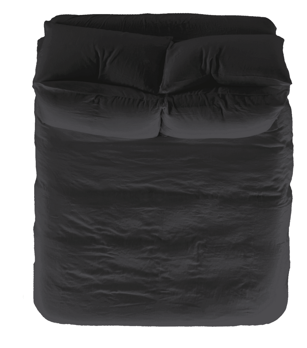 Vintage Linen Pillowcase Single - Smoke