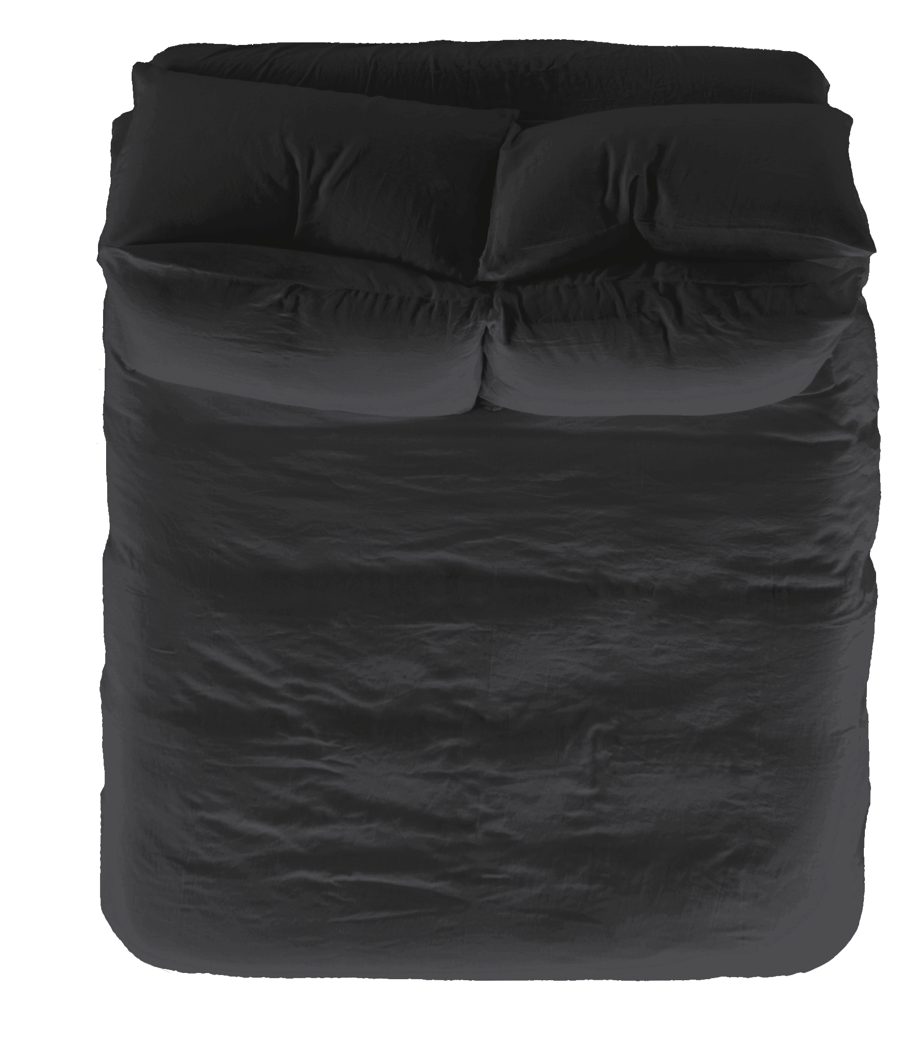 Vintage Linen Pillowcase Single - Smoke