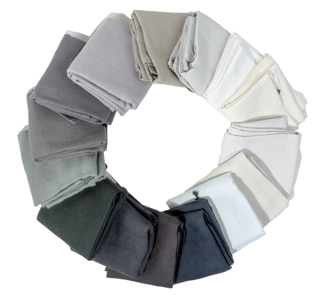 Vintage Linen Pillowcase Single - Smoke