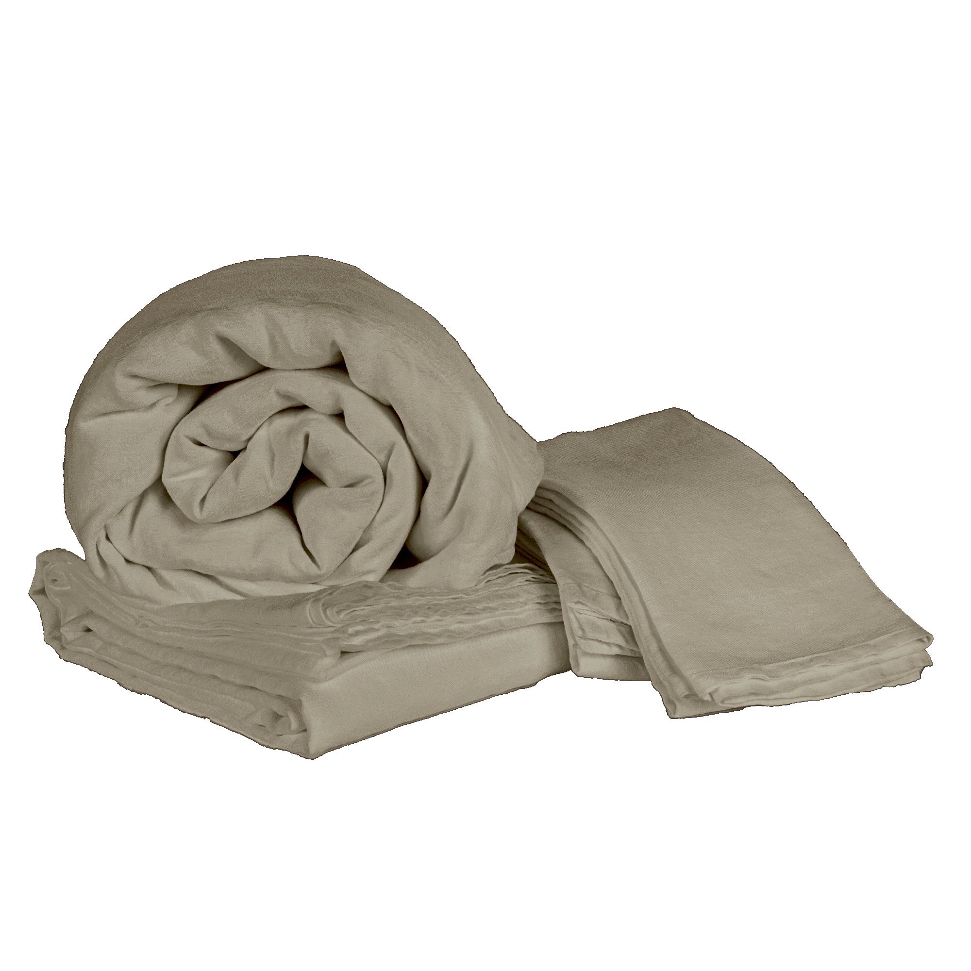 Vintage Linen Flat Sheet - Oat