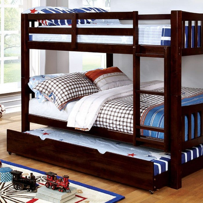 Cameron Twin/Twin Bunk Bed - Dark Walnut