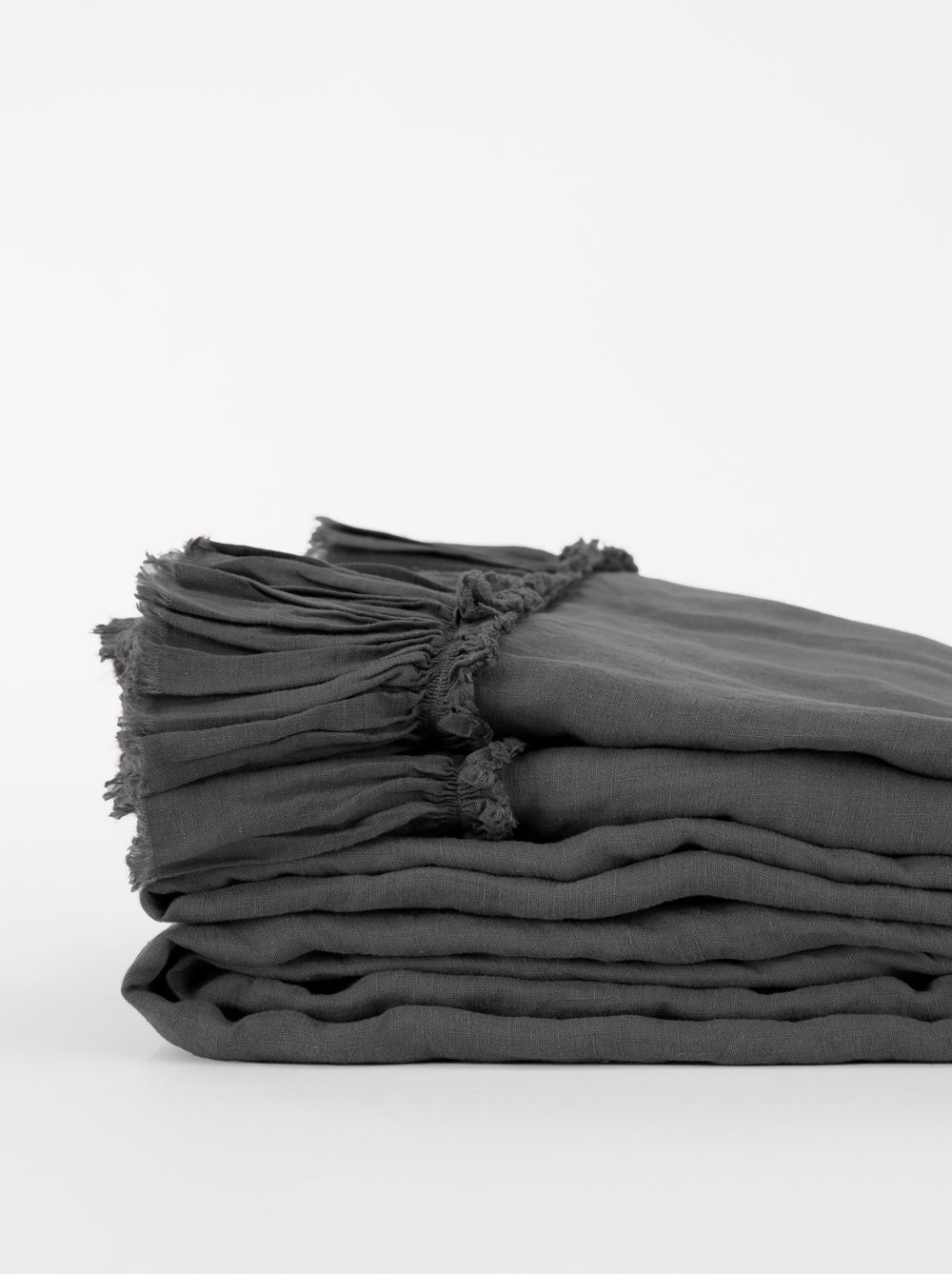 Tat Linen Duvet Cover - Coal