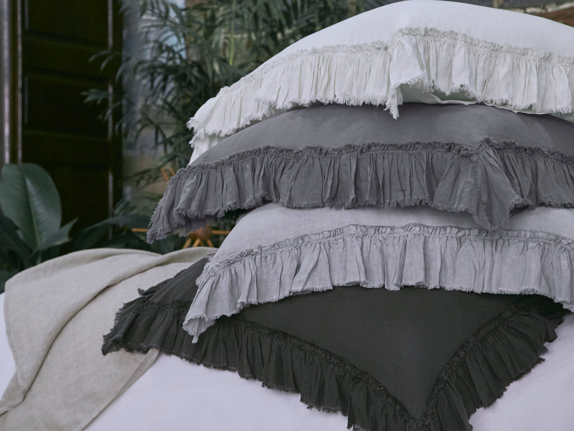 Tat Linen Sham Single - Off White