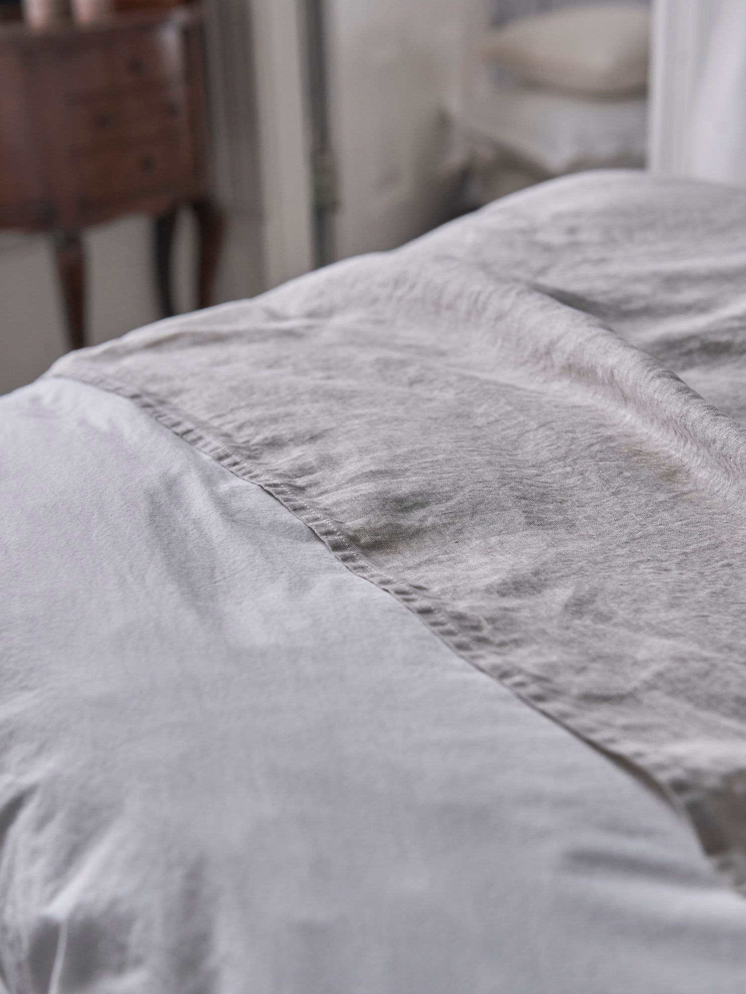 Vintage Linen Flat Sheet - Off White