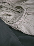 Vintage Linen Fitted Sheet - Coal
